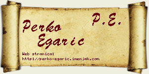 Perko Egarić vizit kartica